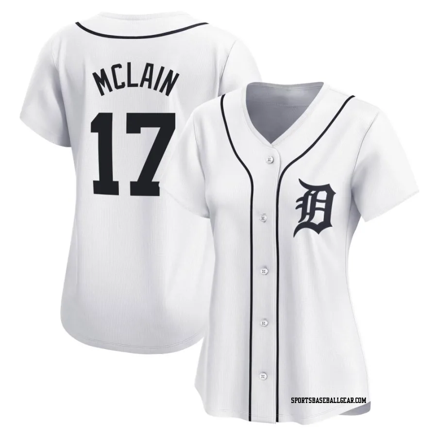 Denny McLain Women's Detroit Tigers White Limited Home Jersey