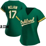 Denny Mclain Women's Oakland Athletics Green Authentic Kelly Alternate Jersey