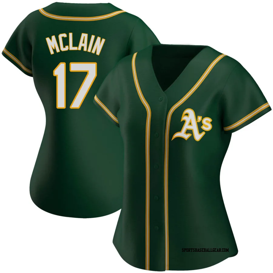 Denny Mclain Women's Oakland Athletics Green Replica Alternate Jersey