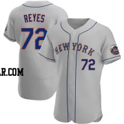 Denyi Reyes Men's New York Mets Gray Authentic Road Jersey