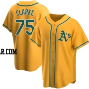 Denzel Clarke Men's Oakland Athletics Gold Replica Alternate Jersey