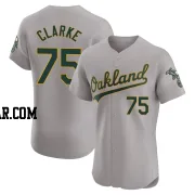 Denzel Clarke Men's Oakland Athletics Gray Elite Road Jersey