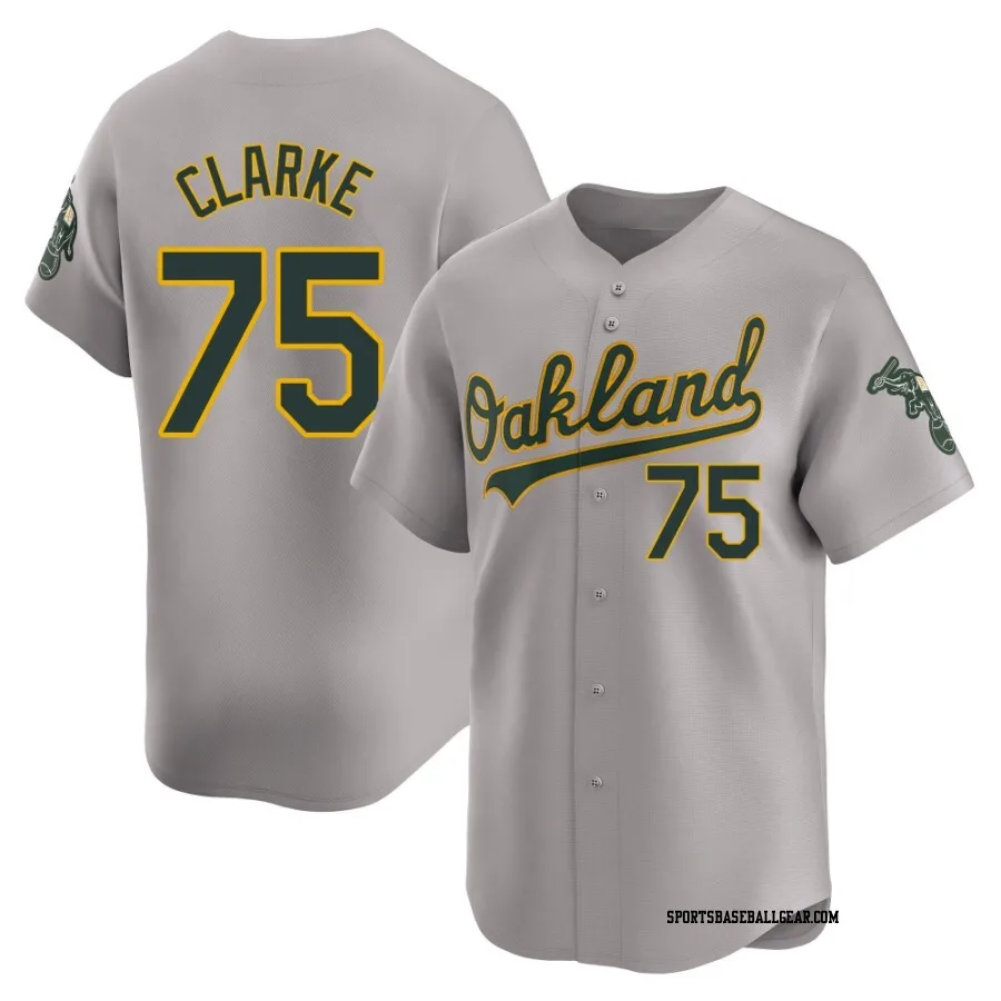 Denzel Clarke Men's Oakland Athletics Gray Limited Away Jersey