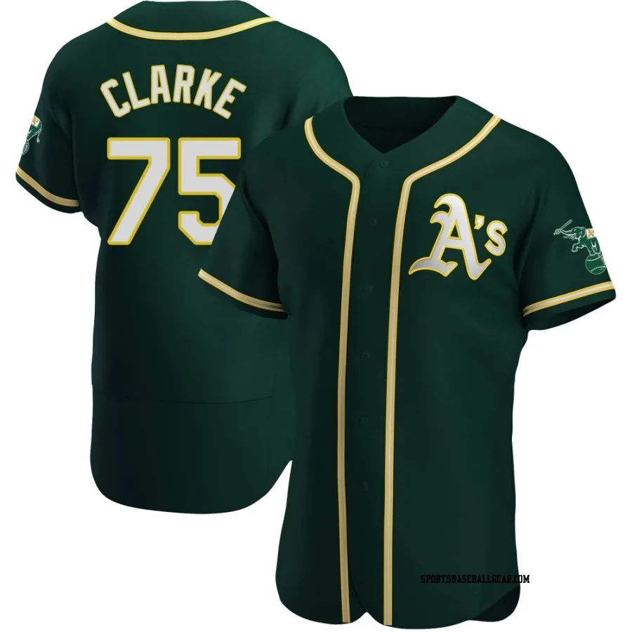 Denzel Clarke Men's Oakland Athletics Green Authentic Alternate Jersey