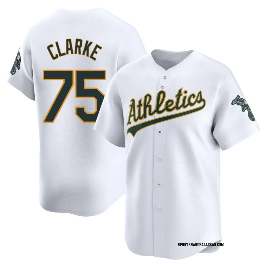 Denzel Clarke Men's Oakland Athletics White Limited Home Jersey