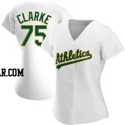 Denzel Clarke Women's Oakland Athletics White Authentic Home Jersey