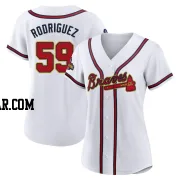 Dereck Rodriguez Women's Atlanta Braves Gold Authentic White 2022 Program Jersey