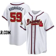 Dereck Rodriguez Youth Atlanta Braves Gold Replica White 2022 Program Jersey