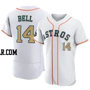 Derek Bell Men's Houston Astros Gold Authentic White 2023 Collection Jersey