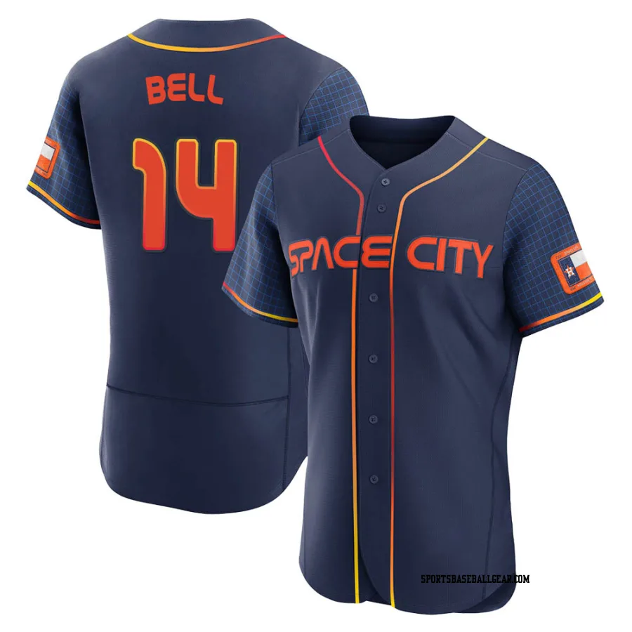 Derek Bell Men's Houston Astros Navy Authentic 2022 City Connect Jersey