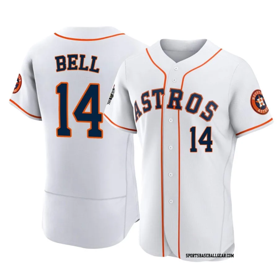 Derek Bell Men's Houston Astros White Authentic 2022 World Series Home Jersey