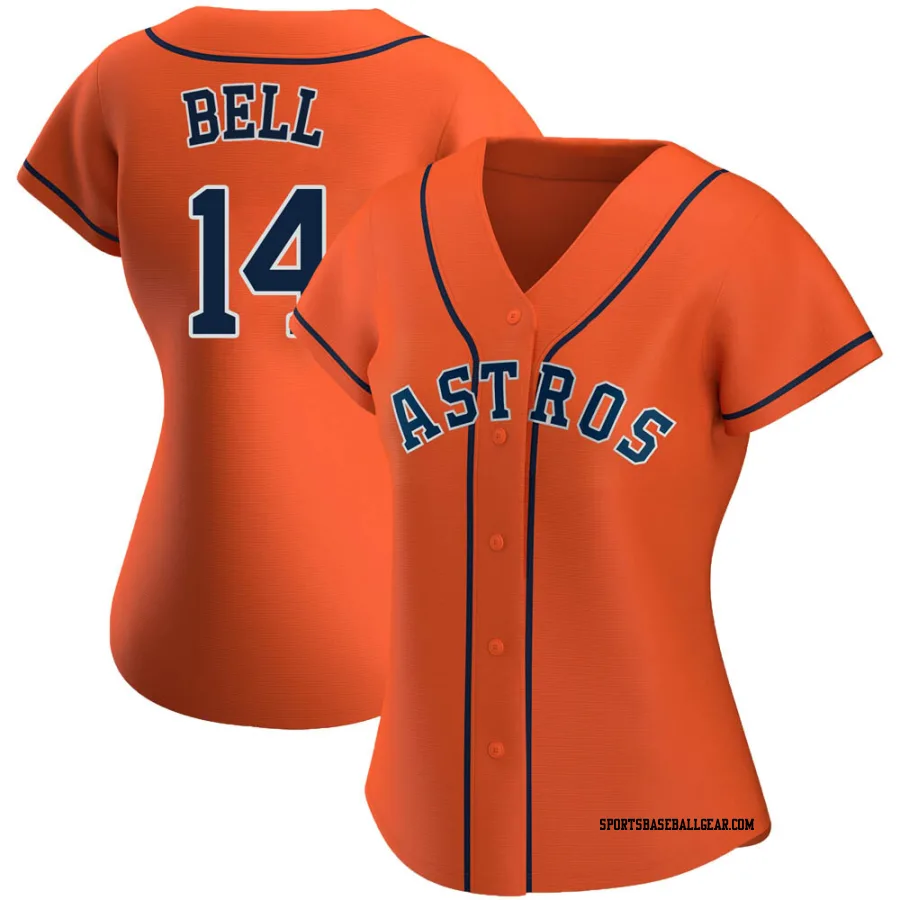 Derek Bell Women's Houston Astros Orange Authentic Alternate Jersey