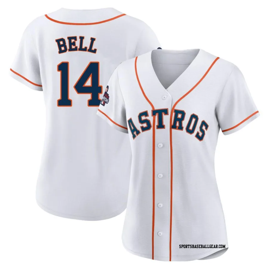 Derek Bell Women's Houston Astros White Authentic 2022 World Series Champions Home Jersey