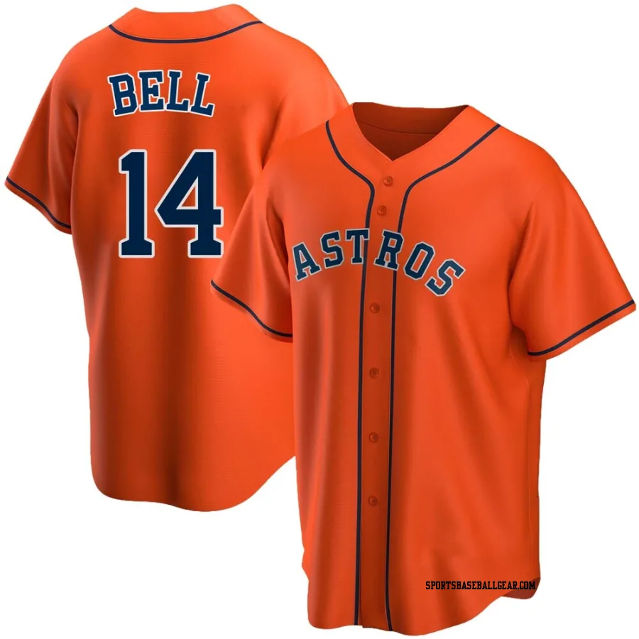 Derek Bell Youth Houston Astros Orange Replica Alternate Jersey