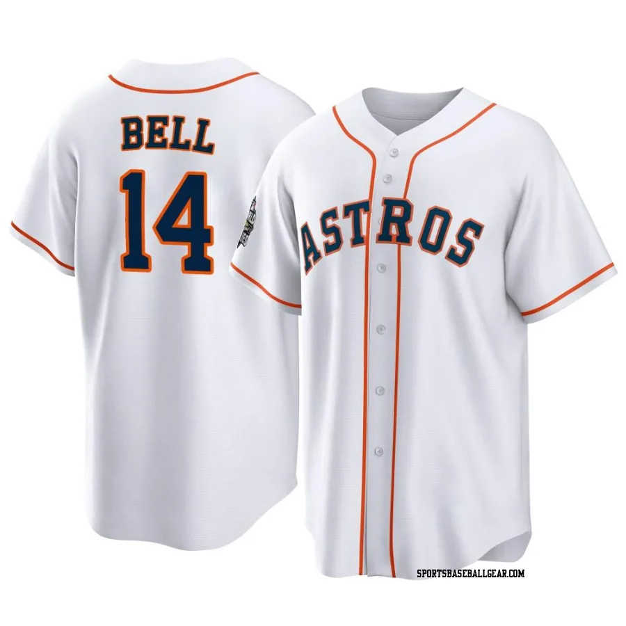 Derek Bell Youth Houston Astros White Replica 2022 World Series Home Jersey