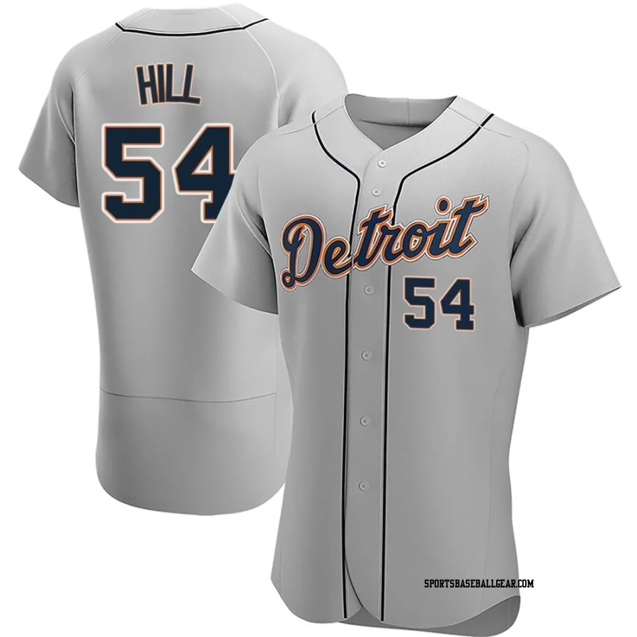 Derek Hill Men's Detroit Tigers Gray Authentic Road Jersey