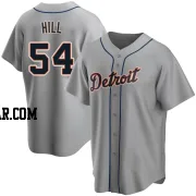 Derek Hill Men's Detroit Tigers Gray Replica Road Jersey