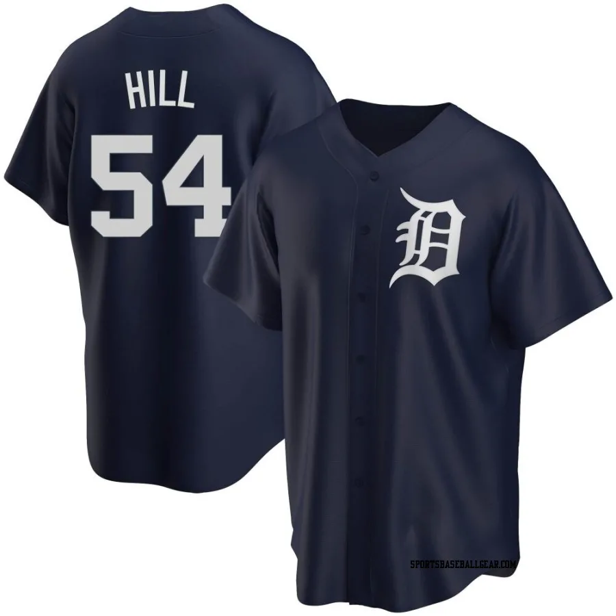 Derek Hill Men's Detroit Tigers Navy Replica Alternate Jersey