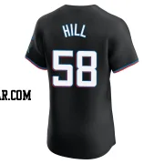 Derek Hill Men's Miami Marlins Black Elite Alternate Vapor Premier Jersey