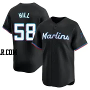 Derek Hill Men's Miami Marlins Black Limited Alternate Jersey