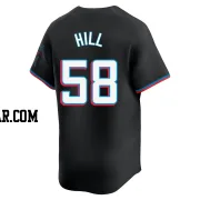 Derek Hill Men's Miami Marlins Black Limited Alternate Jersey