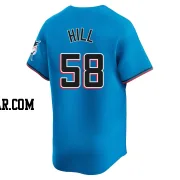 Derek Hill Men's Miami Marlins Blue Limited Alternate Jersey