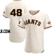 Derek Hill Men's San Francisco Giants Cream Authentic Home Jersey