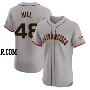 Derek Hill Men's San Francisco Giants Gray Elite Road Jersey