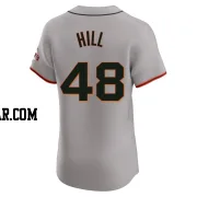 Derek Hill Men's San Francisco Giants Gray Elite Road Jersey