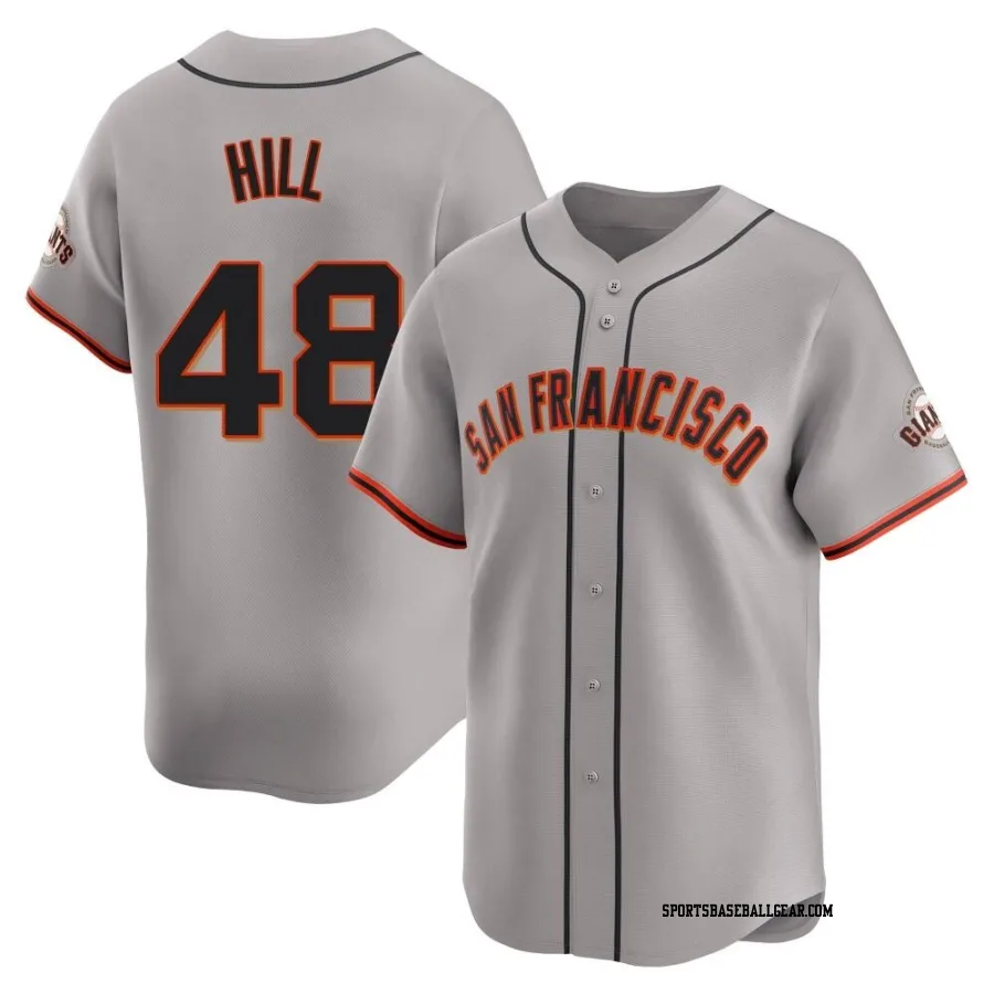 Derek Hill Men's San Francisco Giants Gray Limited Away Jersey