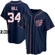 Derek Hill Men's Washington Nationals Navy Replica Alternate Team Jersey