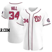 Derek Hill Men's Washington Nationals White Authentic Home Jersey