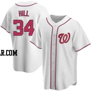 Derek Hill Men's Washington Nationals White Replica Home Jersey