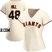 Derek Hill Women's San Francisco Giants Cream Authentic Home Jersey