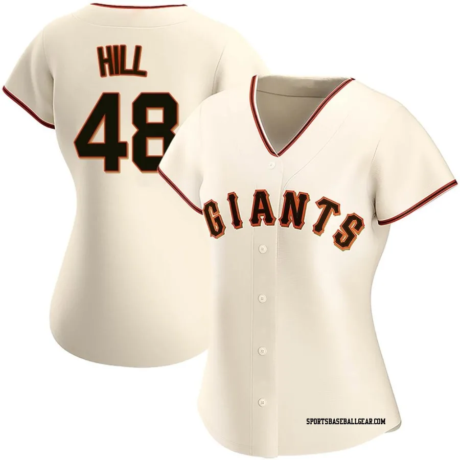 Derek Hill Women's San Francisco Giants Cream Authentic Home Jersey