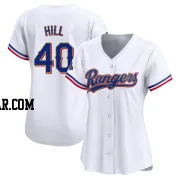 Derek Hill Women's Texas Rangers Gold Limited White 2024 Collection Jersey