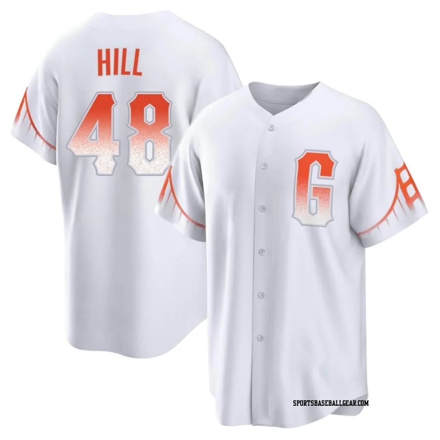 Derek Hill Youth San Francisco Giants White Replica 2021 City Connect Jersey