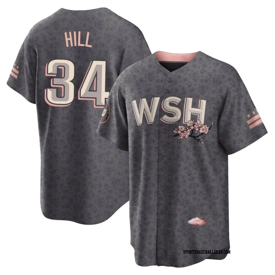 Derek Hill Youth Washington Nationals Gray Replica 2022 City Connect Jersey