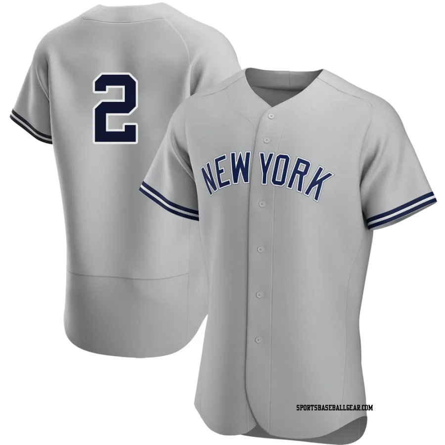 Derek Jeter Men's New York Yankees Gray Authentic Road Jersey