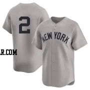 Derek Jeter Men's New York Yankees Gray Limited Away 2nd Jersey