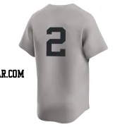 Derek Jeter Men's New York Yankees Gray Limited Away 2nd Jersey