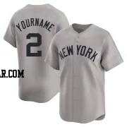 Derek Jeter Men's New York Yankees Gray Limited Away Jersey