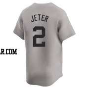 Derek Jeter Men's New York Yankees Gray Limited Away Jersey