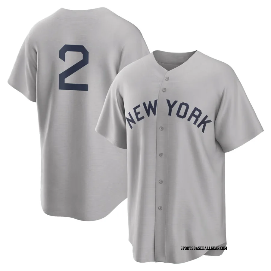 Derek Jeter Men's New York Yankees Gray Replica 2021 Field of Dreams Jersey