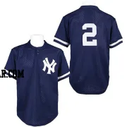 Derek Jeter Men's New York Yankees Navy Blue Authentic Practice Throwback Jersey