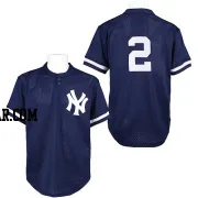 Derek Jeter Men's New York Yankees Navy Blue Replica Practice Throwback Jersey