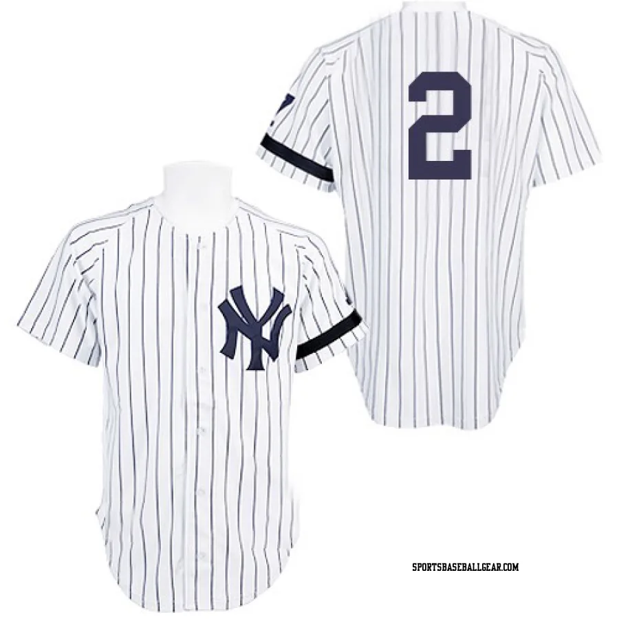 Derek Jeter Men's New York Yankees White Authentic Practice Throwback Jersey