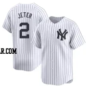 Derek Jeter Men's New York Yankees White Limited Yankee Home Jersey