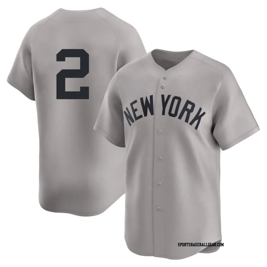 Derek Jeter Youth New York Yankees Gray Limited Away 2nd Jersey