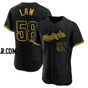 Derek Law Men's Washington Nationals Black Authentic Snake Skin City Jersey